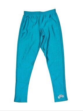 Hot Chillys Shiny Teal Vintage Leggings Size Small Made In USA